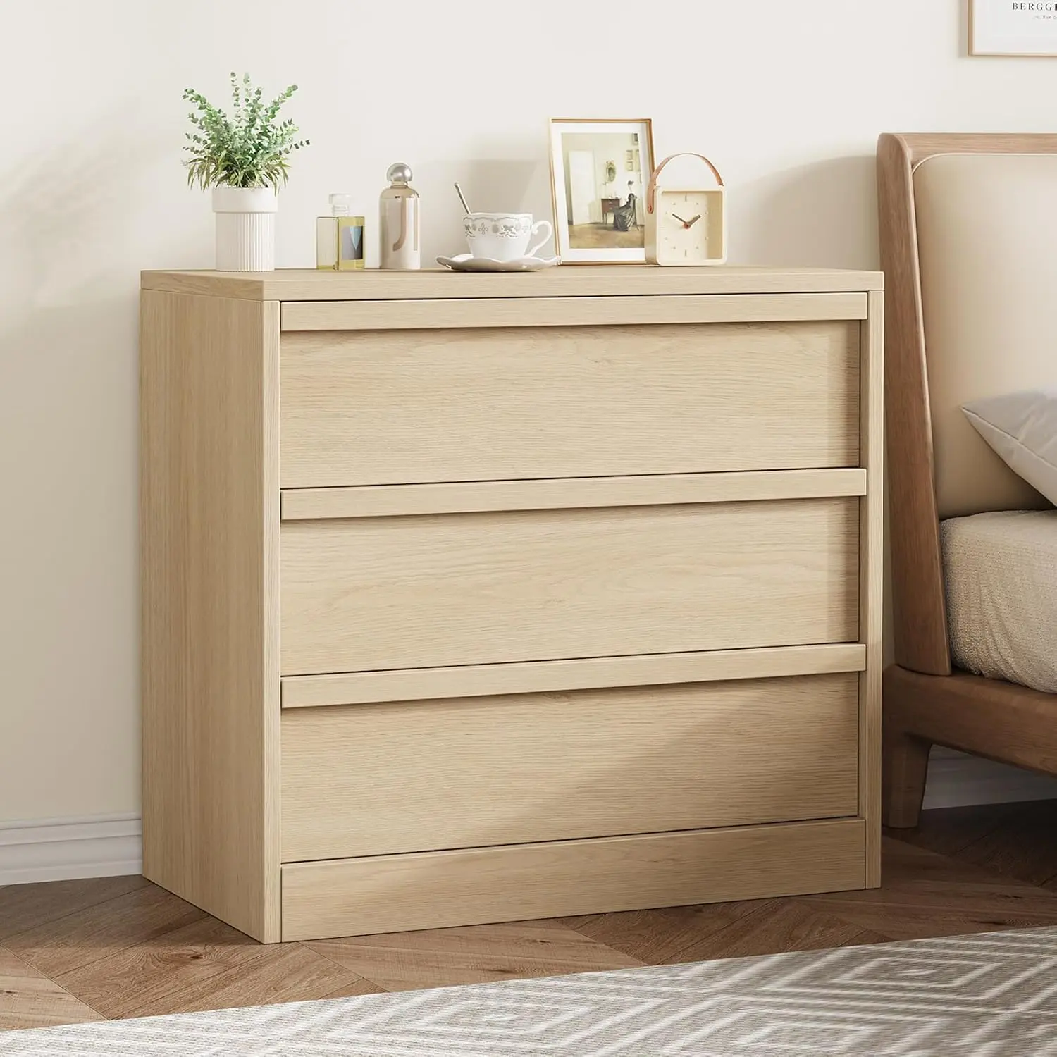 Modern Wooden Dresser with Large Storage – 4 or 7 Drawers – Tall Chest for Bedroom, Living Room, Nursery, Entryway – Bedside Table, Bedside, End Table – Multiple Drawer Options
