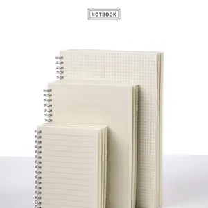 PP Matte Transparent Cover Coil Notebook A5 A6 B5, Lined Dotted Grid Blank Journal, Ideal for Notes and Writing