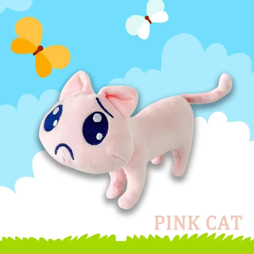 Needy Girl Overdose Cat Nidigga Pien Plush Toy, P-Chan Huggable Stuffed Animal from Game, Soft Plushie for Game Fans & Otaku, Desk Decor & Sleep Companion, Cute Collectible Gift for Gaming Enthusiasts, Soft Cuddly Gift