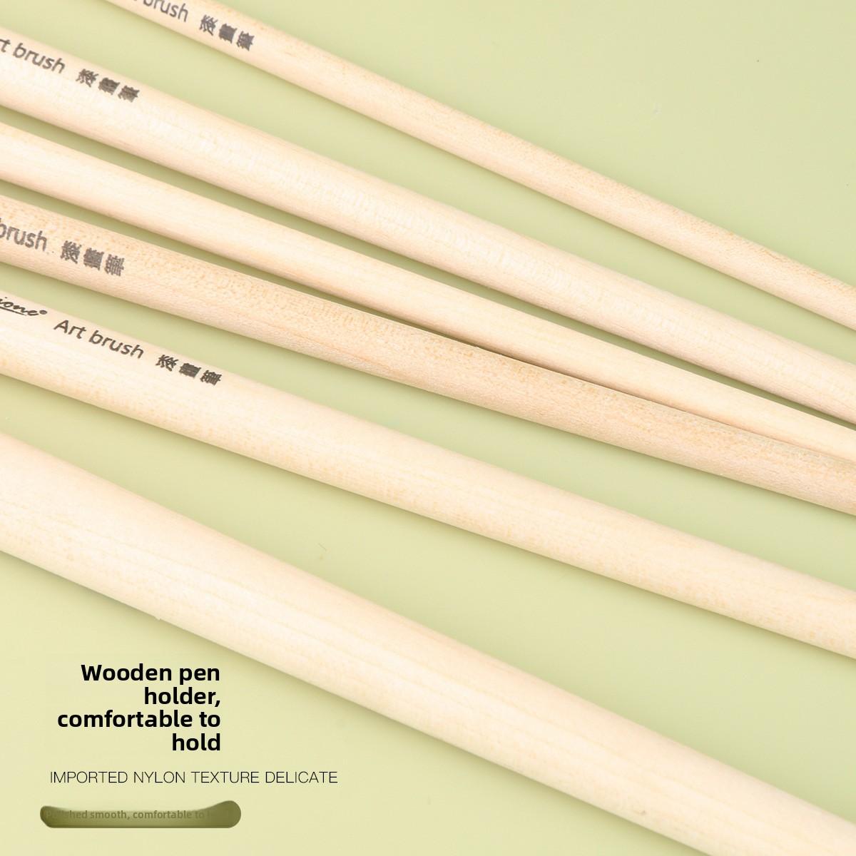 Art 7-Piece Flat Nylon Paint Brush Set for Acrylic Oil Lacquer Art - Kids & Artists - TikTok Viral Art Supplies