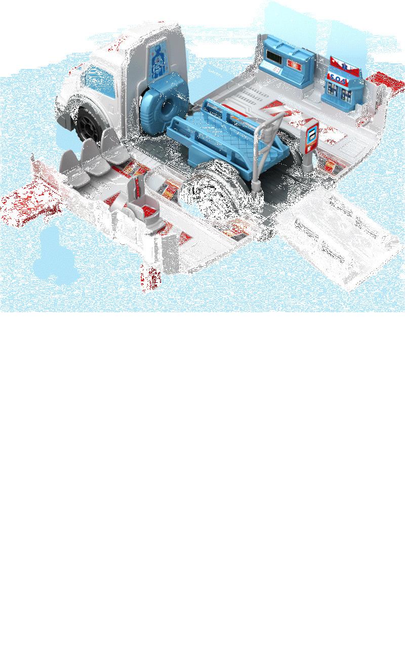 Penglebao Children's Ambulance P925-A Storage Reinforcement Toy Car Simulation Model for Boys, One-piece Dropshipping with Free Shipping