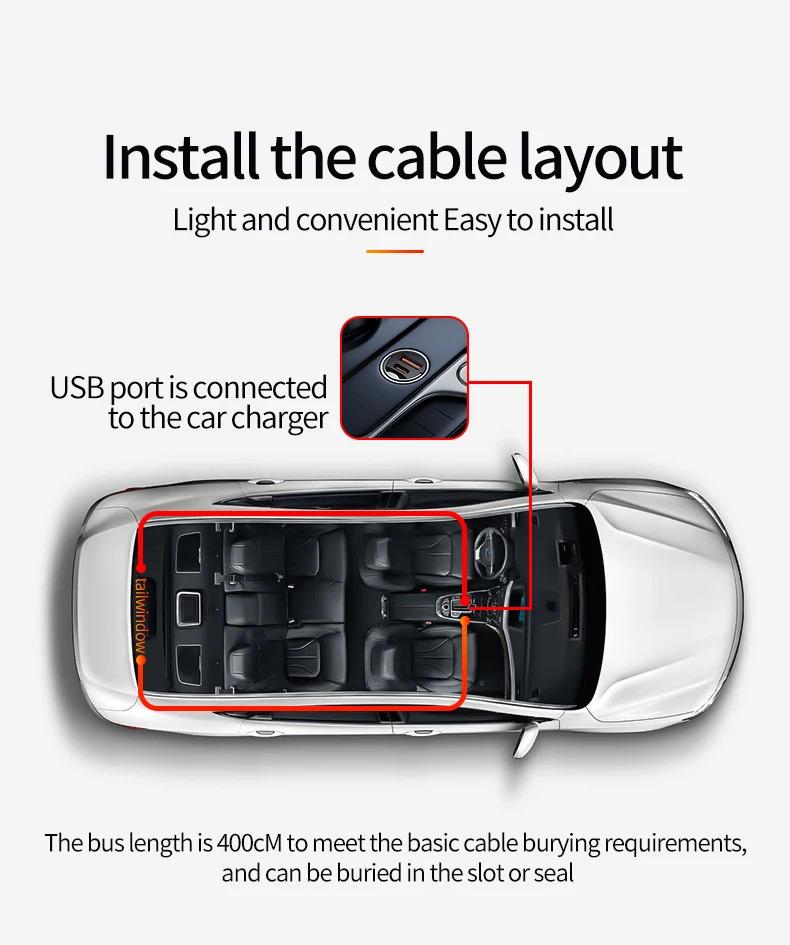 New Car Dynamic Devil's Eye Light Car Sticker Led Display Truck Car Front and Rear Windshield Glass Light Eye Warning Light