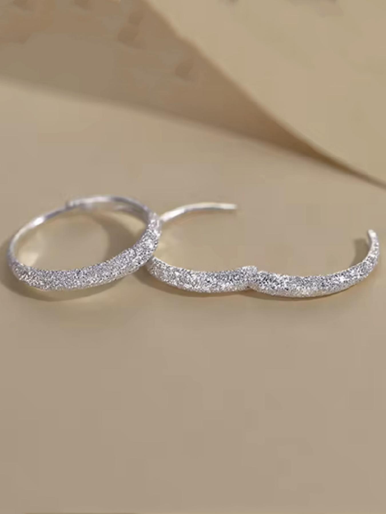 Rhinestone Decorated Hoop Earrings, Elegant for Women for Party, Daily Clothing Decor, Trendy All-match & Exquisite for Birthday Gift, Classic Style Earrings