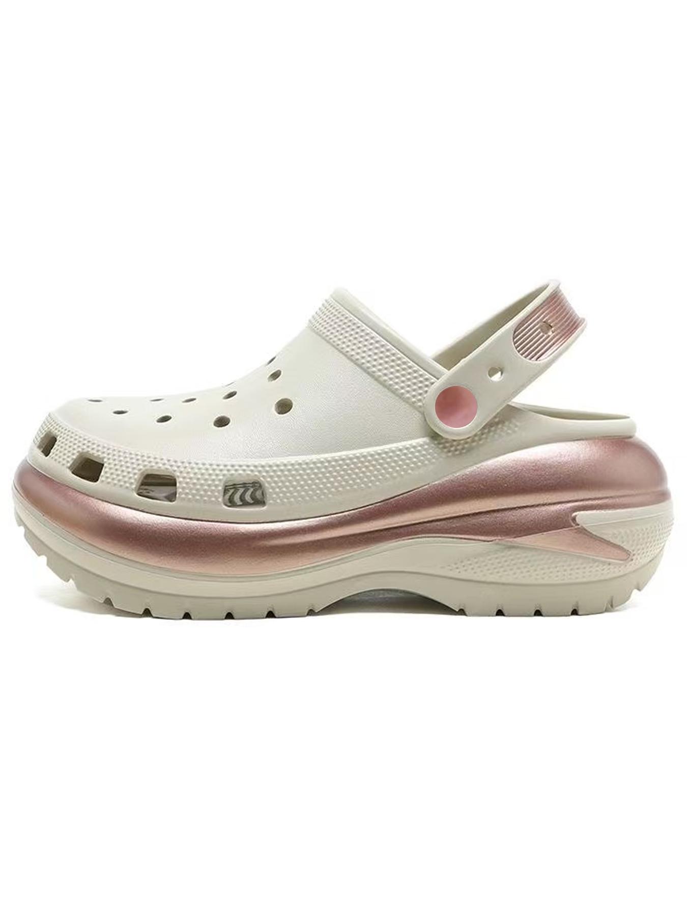 Sporty Unisex's Solid Color Hollow Out Design Clogs, Sport Breathable Comfortable Non-slip Clogs, Fashionable Shoes for Outdoor Sports