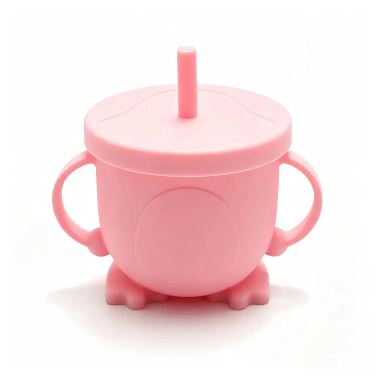 2-in-1 Toddler Silicone Snack & Sippy Cup with Handles, Food-Grade Spill-Proof Dual-Function Container for Kids (Home & Festive Disposable Tableware Alternative)