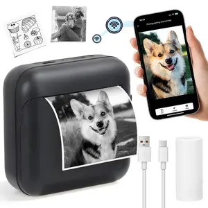 Portable Mini Thermal Printer, Inkless 203dpi, USB/battery Powered, Ideal for Notes, Photos, Receipts, DIY Crafts, Compact Design