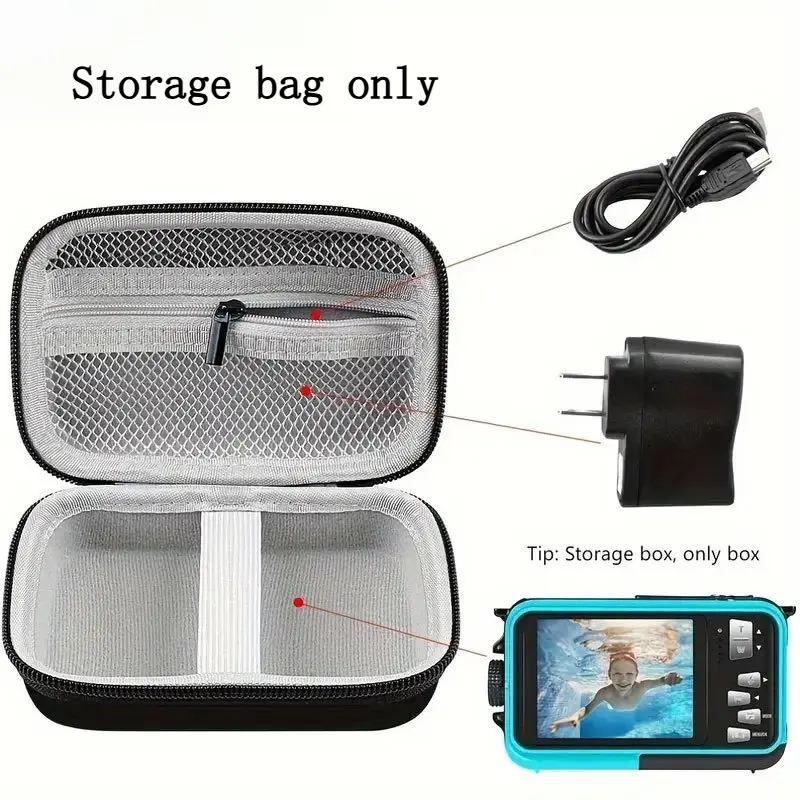 Portable hard-shell camera case for compact digital cameras—waterproof, shock-resistant, and durable. Photography Camera Accessories