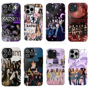 Fashion Katseye Y2K Style Phone Case,for iPhone 17 16 15 14 13 12 11 Pro Max Plus Air ,Stylish Phone Case,Gift for Fans Fall Protection