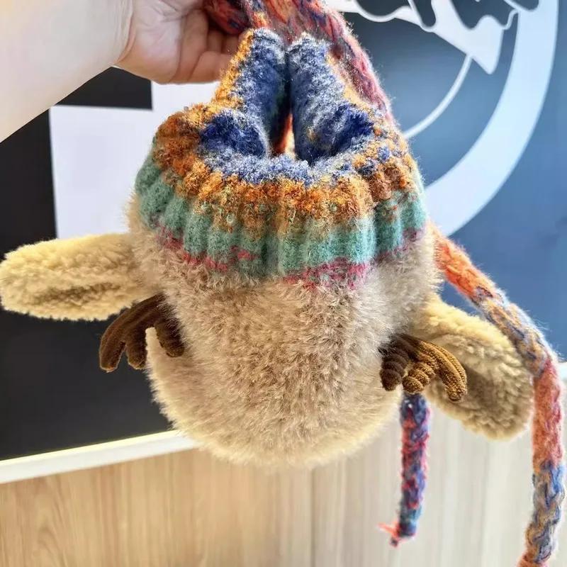 Cute Christmas Antlers Plush Hat for Autumn Winter Warmth Machine Washable Ear Protectors Knitted Wool Lei Feng Adjustable 53-58cm Christmas gift surprise Cute Christmas Antlers Plush Hat for Autumn Winter Warmth Machine Washable Ear Protectors Knitted Wool Lei Feng Adjustable 53-58cm Christmas gift surprise