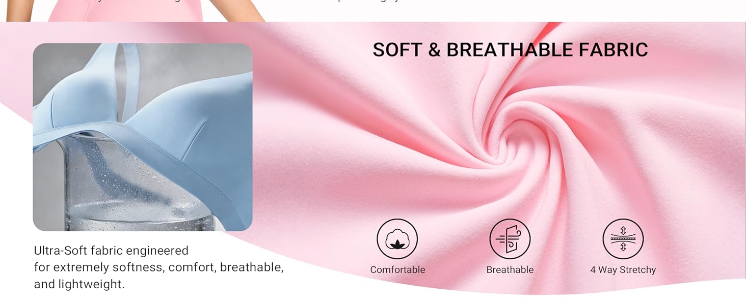 Sports Bras for Women Deep V Neck Criss Cross Bra Wafiya Padded Low Impact Workout Gym Crop Top