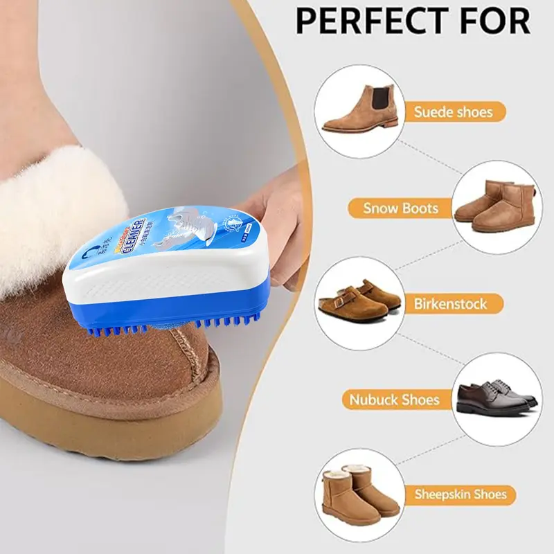 High-Efficiency Suede Shoe Cleaner Set, Portable Leather Care Kit for Suede & Canvas Shoes, Home Cleaning Essentials, Footwear Cleaner, Sneaker Stain Remover, Shoes Cleaning Agent