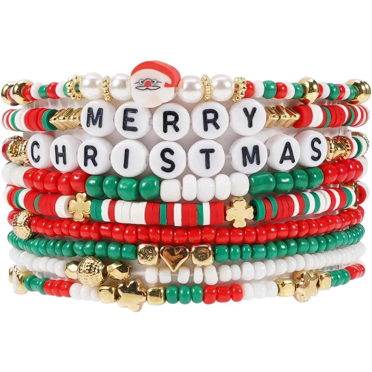 Halloween Bracelets Stackable Heishi Beaded Stretch Bracelets