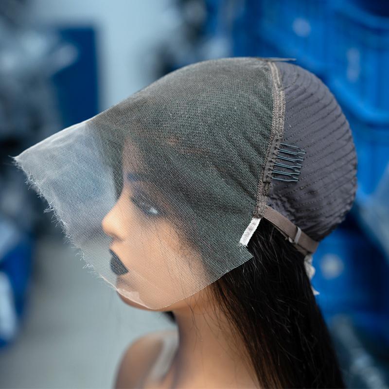 200% Density Human Hair True to Length Bone Straight 30 40 Inch 13x6 HD Lace Frontal Wigs Natural Black 13x4 Lace Front Wigs