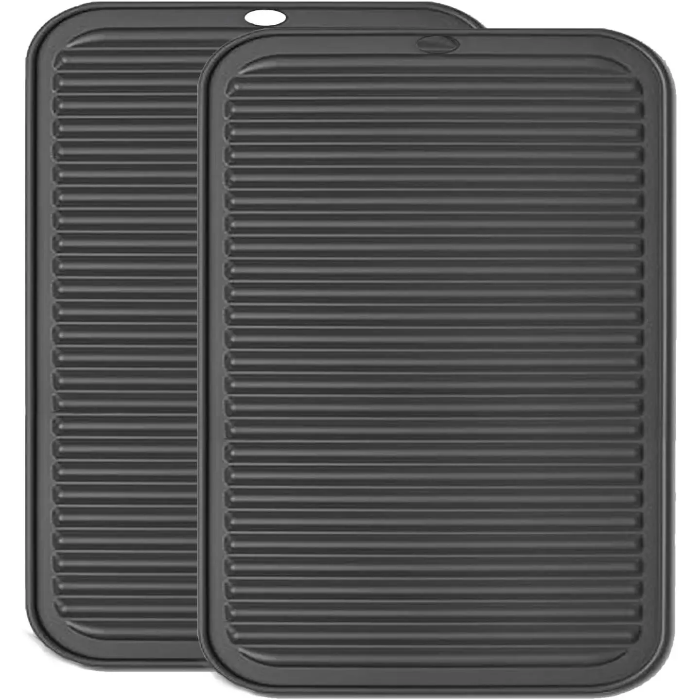 Extra Large Silicone Trivets for Hot Pots and Pans 16x12 Inch, Heat Resistant Hot Pads for Countertops, Hot Dishes, Pot Holders for Kitchen, 2 Pieces, Black