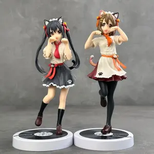 K-On! Cat-Themed Azusa Nakano & Yui Hirasawa Cute Anime Girl Figure Model Ornaments Toy Wholesale