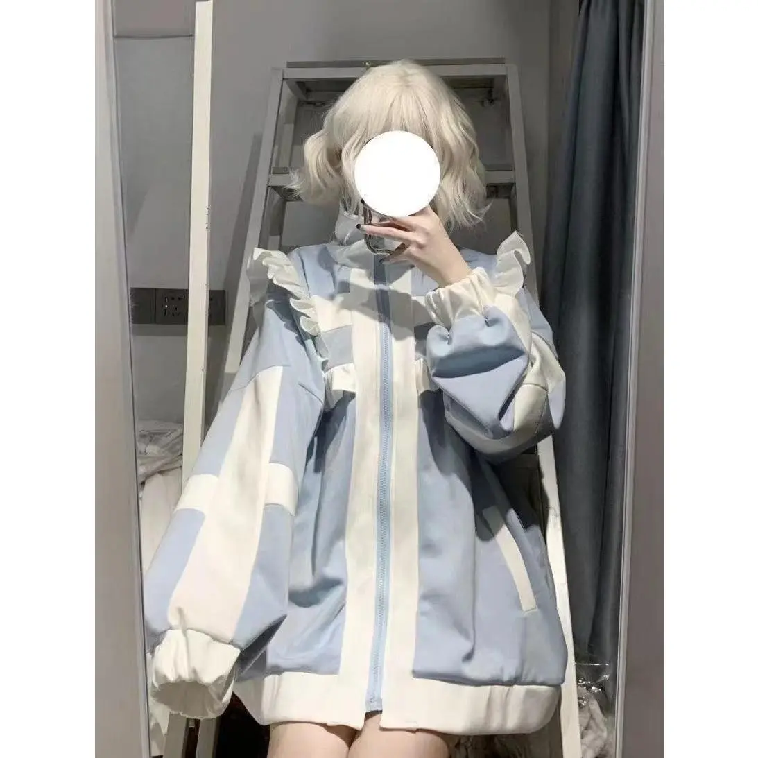 Subculture Cardigan Cute Long Sleeve Women Zipper Coat Tops Japanese Kawaii Casual Knit Fashion Autumn Hooded Sweater Jacket