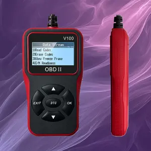 Red Black OBD2 Diagnostic Scan Tool OBD Powered Vehicle Code Reader for Engine Fault Detection and Code Erasing