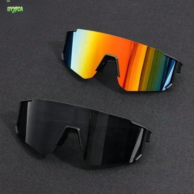 2 Pack Oversized One Piece Shield Sports Sunglasses, Mixed Square Oval Design Polarized UV400 Protection Futuristic Shades, Lightweight Semi Rimless Frame With Adjustable Nose Pad,Cycling, Running, Hiking And Daily Streetwear,Beach vacation,Summervibes