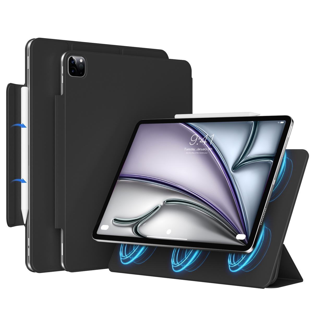 Magnetic Attachment Tablet Case, 1 Count Slim Trifold Stand Case with Auto Sleep/Wake Function, Tablet & Computer Accessories for iPad Pro 11 Inch, Tablet Holder Stand, Tablet Mount Stand