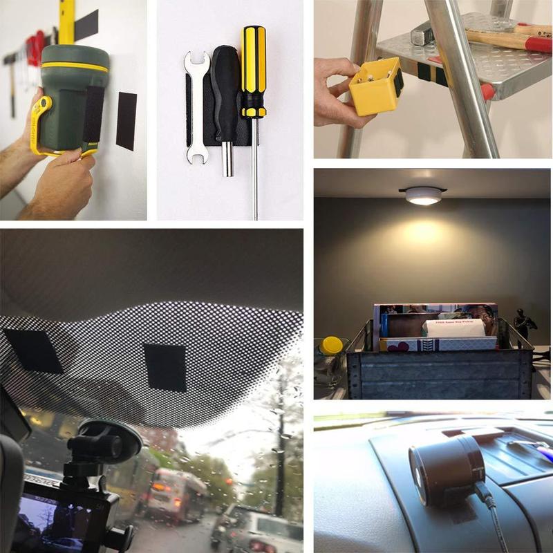 Double Sided Adhesive Back Velcro (10 Pairs), Self-adhesive Hook and Loop Strap, Hook Loop Tapes, Strong Fastening Buckle, Suitable for Indoor or Outdoor Use, Heavy Duty