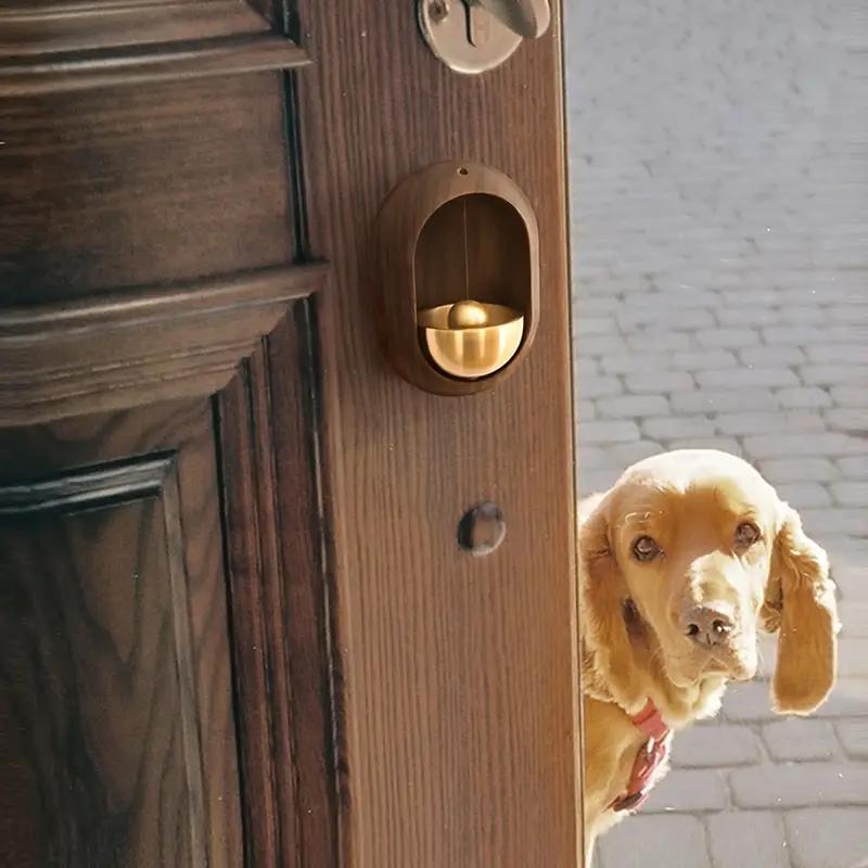Vintage Wooden Japanese Bell, Traditional Charming Wooden Japanese Bell, Doorbell with Suction Cup, Door Hardware for Home Entrance Reminder and Decor