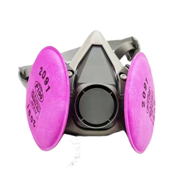 Half Face Mask with 4 Filter Cotton, Reusable Dustproof Mask, Breathable Face Cover for Paint, Woodworking, Construction, Grinding, Spraying, Chemicals, Reusable Respirator Mask