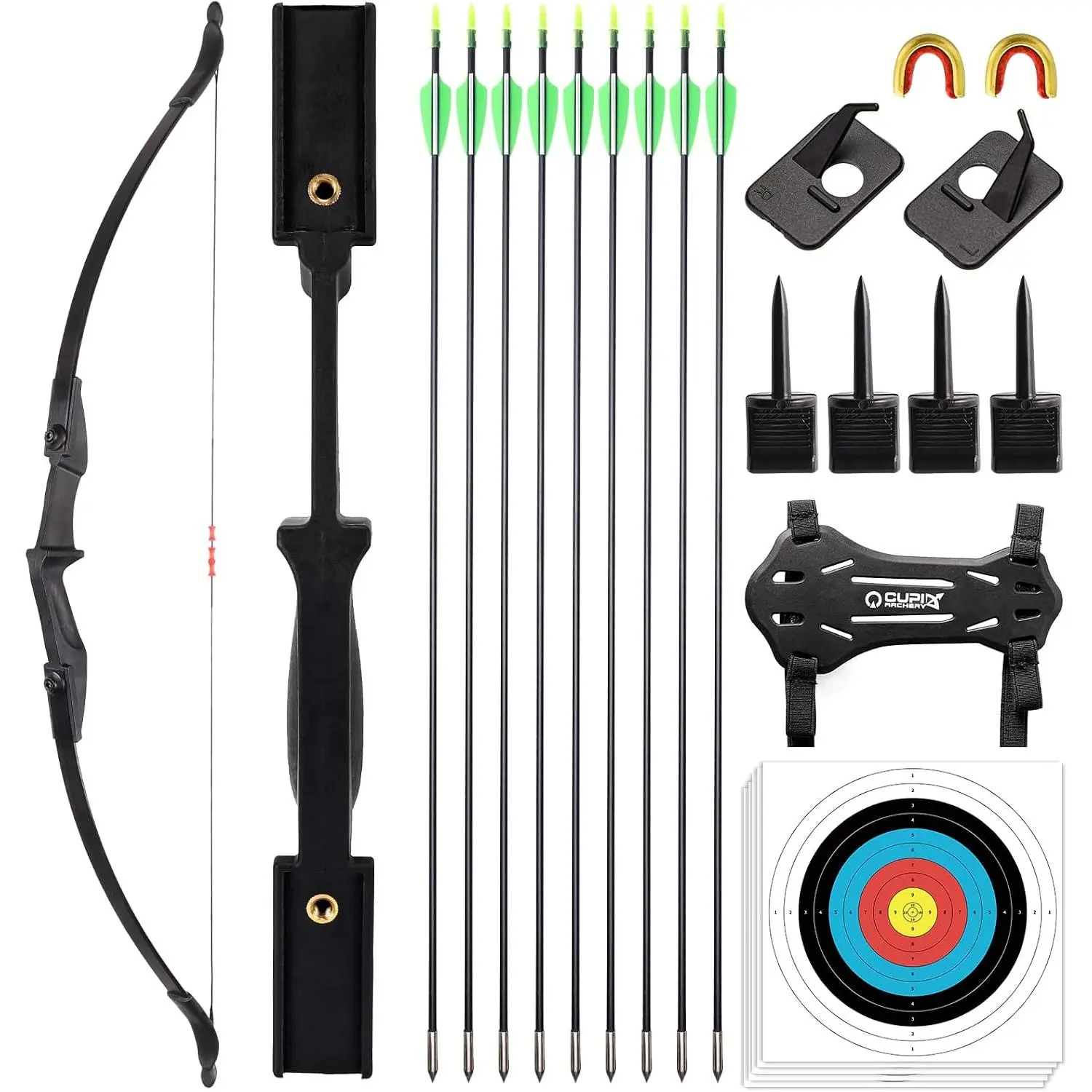 Archery Takedown Recurve Bow and Arrow Set for Adults/Beginners/Youth |   Left & Right Hands, 20/30/40 Pounds, Complete Archery Set