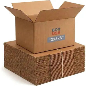 Small Shipping Boxes 12"L x 8"W x 6"H (25-Pack) - Corrugated Cardboard Box for Moving, Mailing, Packing, Packaging and Storage