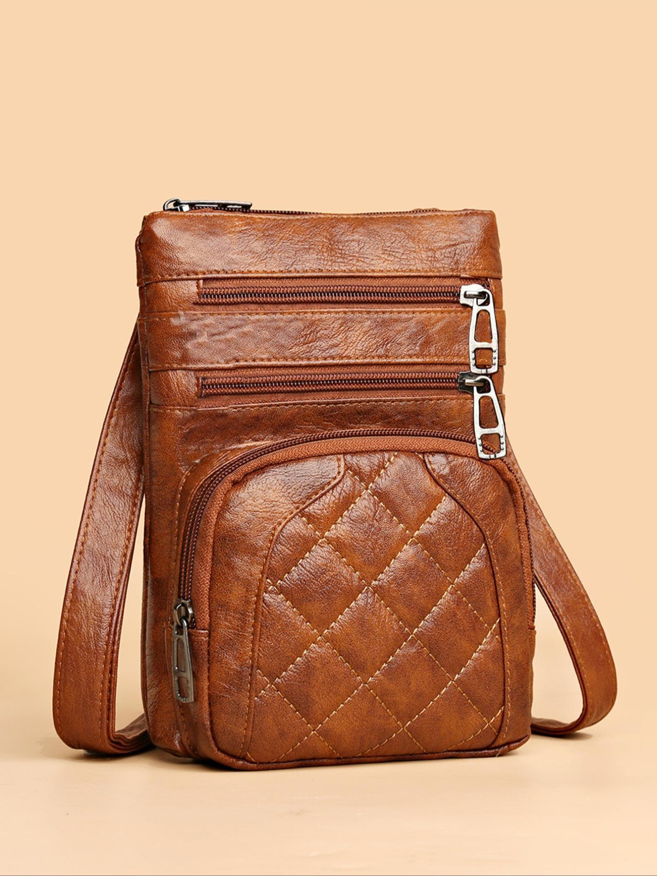 Women's Elegant Vintage Crossbody Bag, Trendy Plain Color Crossbody Bag, Fashionable Crossbody Bag for Daily Use, Cross Body Bags