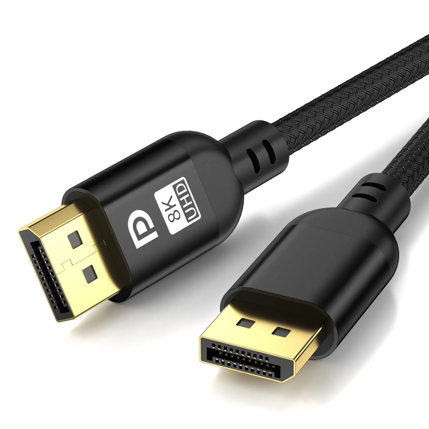 8K DisplayPort  3.3FT, DP 1.4 , 32.4Gbps 8K@60Hz 4K@120Hz @240Hz, High  Rate Flexible for HDR DSC, FreeSync, G-Sync, Gaming /Graphics Card PC etc(Braided, Black)