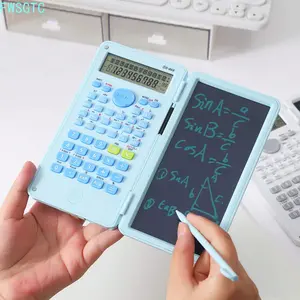 Multicolor Foldable Scientific Calculator With Built-In Writing Board Portable All In One Student Office Engineering Exam Math Computing Efficiency Tool summervibes