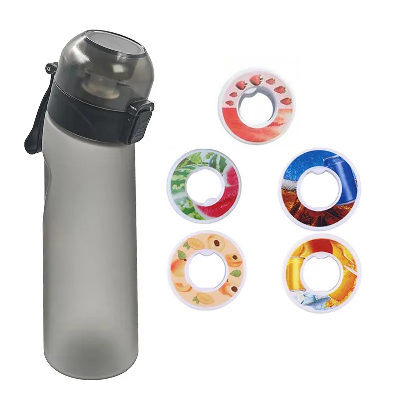 1 Pc 650ml Sports Water Bottle with 5 Flavored Pod,BPA Free bottle 0 Sugar & 0 Calorie Flavored Cup, Portable Drinking Water Bottle, Perfect Gift for Birthdays, Easter, Mother's Day Gifts, Fitness, Running, Outdoors