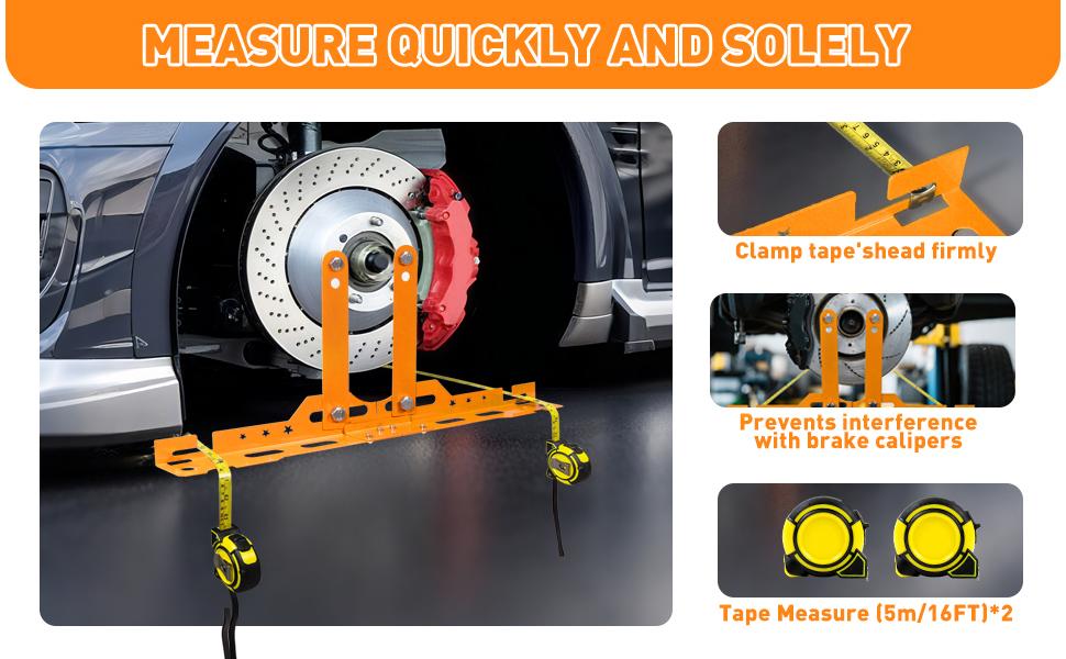 SUNDAY MIRTH Wheel Alignment Tool Kit with 2 Measuring Tapes – Toe, Automotive Alignment Tools for Car, Truck, SUV – Camber Alignment Tool Alternative for Measuring Wheel Toe