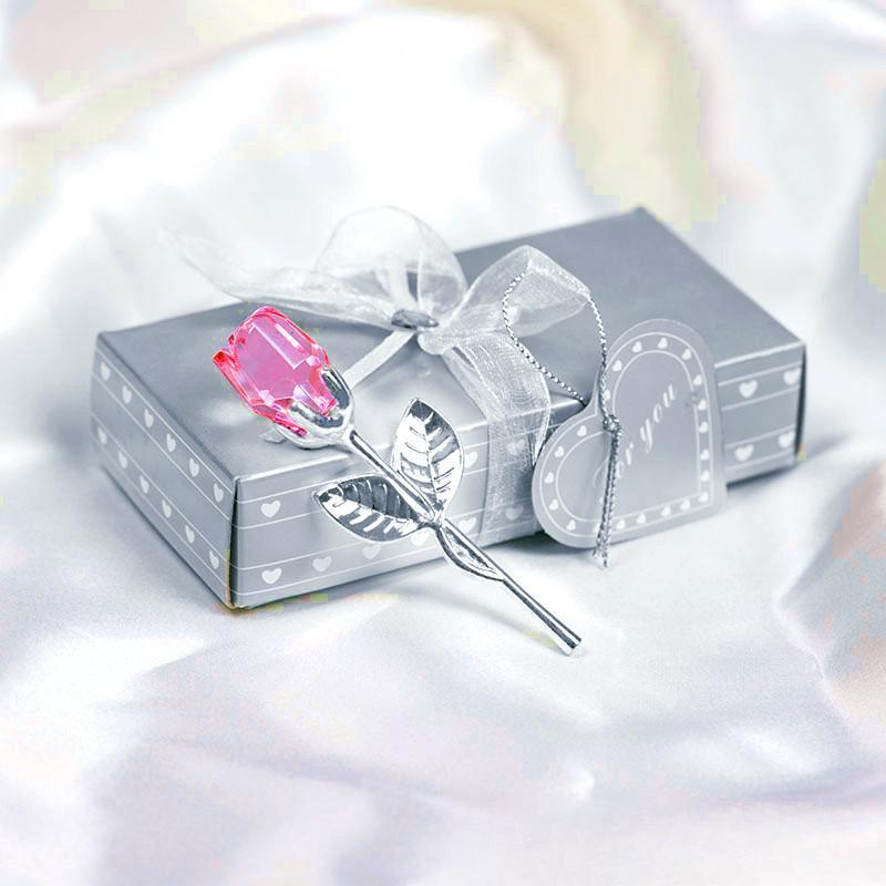 Artificial Crystal Glass Rose Ornaments, Rose Flower Design, 1/2 Counts Decorative Flowers, Decorative Faux Flower, DIY Spring Artificial Flower for Home Wedding Desktop Decoration, Birthday Gift Ideas, Artificial Flower Set #GLOBAL PICKS