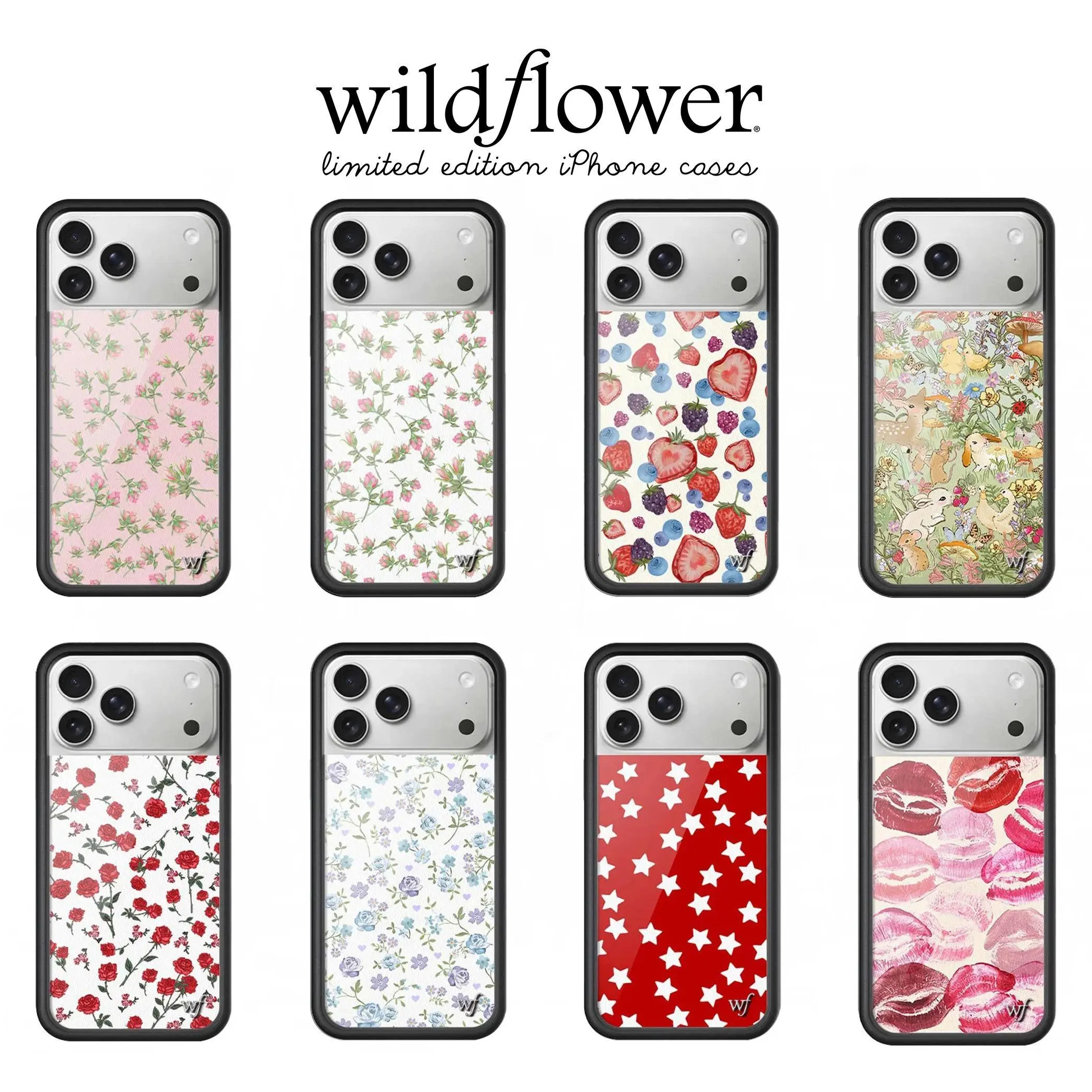3D Printing Floral Wildflower Cartoon Rabbits & Red Lips Smartphone Case Protector, Fashion Variant Cover for iPhone 12-17 Pro/Max/Plus Devices, Mobile Accessory (Fits iPhone 15 Pro Max), For Iphone 15Pro Max