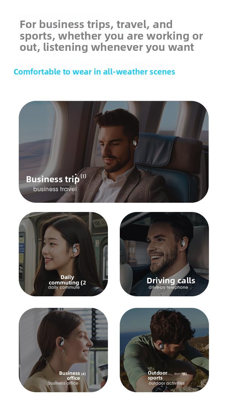 [SHINECON] X5PRO  Lossless Sound HIFI Comfortable Wear Stable Sound Music Gaming OWS Wireless Bluetooth Earphones IPX4 Life Waterproof