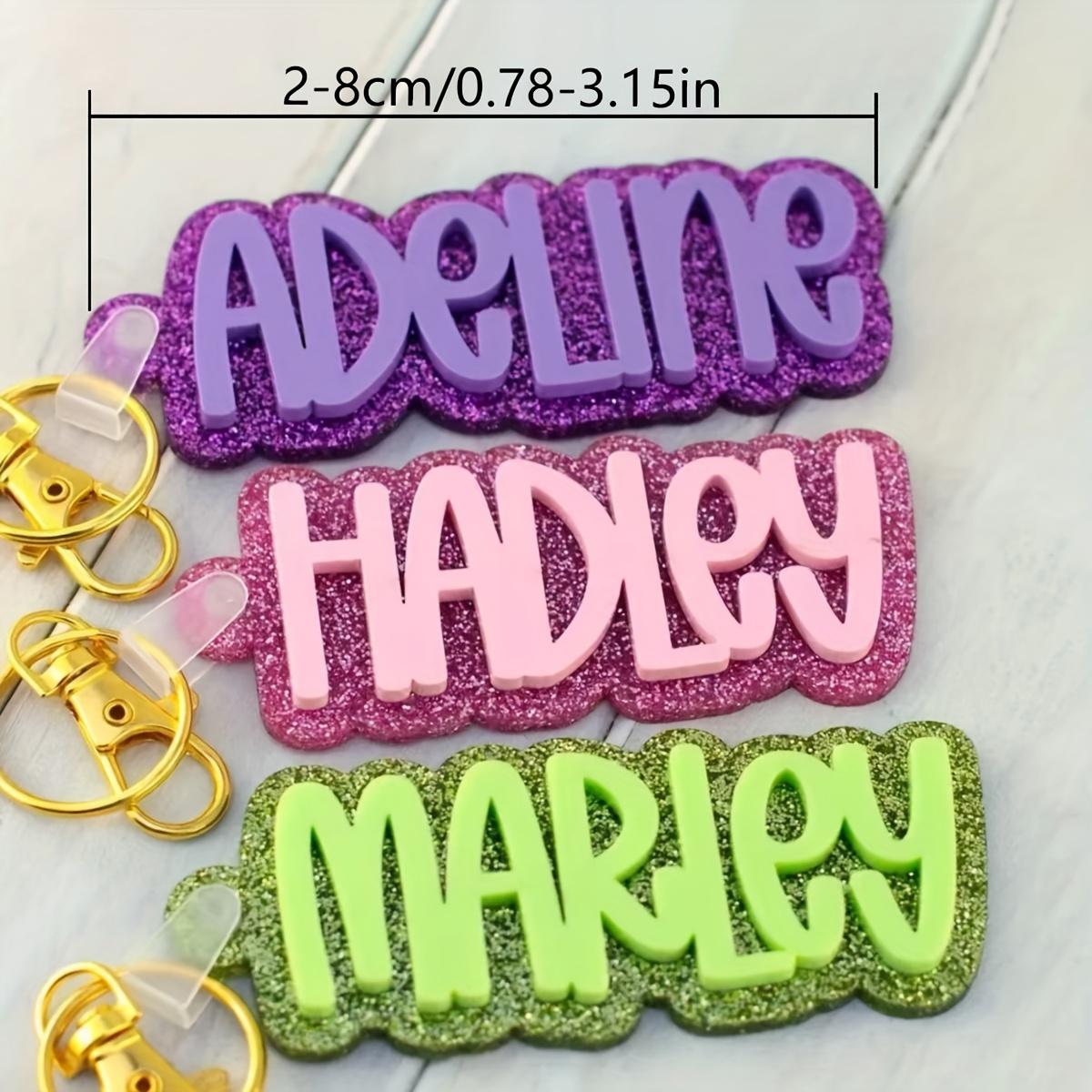Personalized Acrylic Name Keychain, Beach Bag, Custom DIY Letter Series, Autumn And Winter Style, Unique Letter Labels, Bag Pendant, Ideal Gift for Family And Friends for Halloween And Christmas