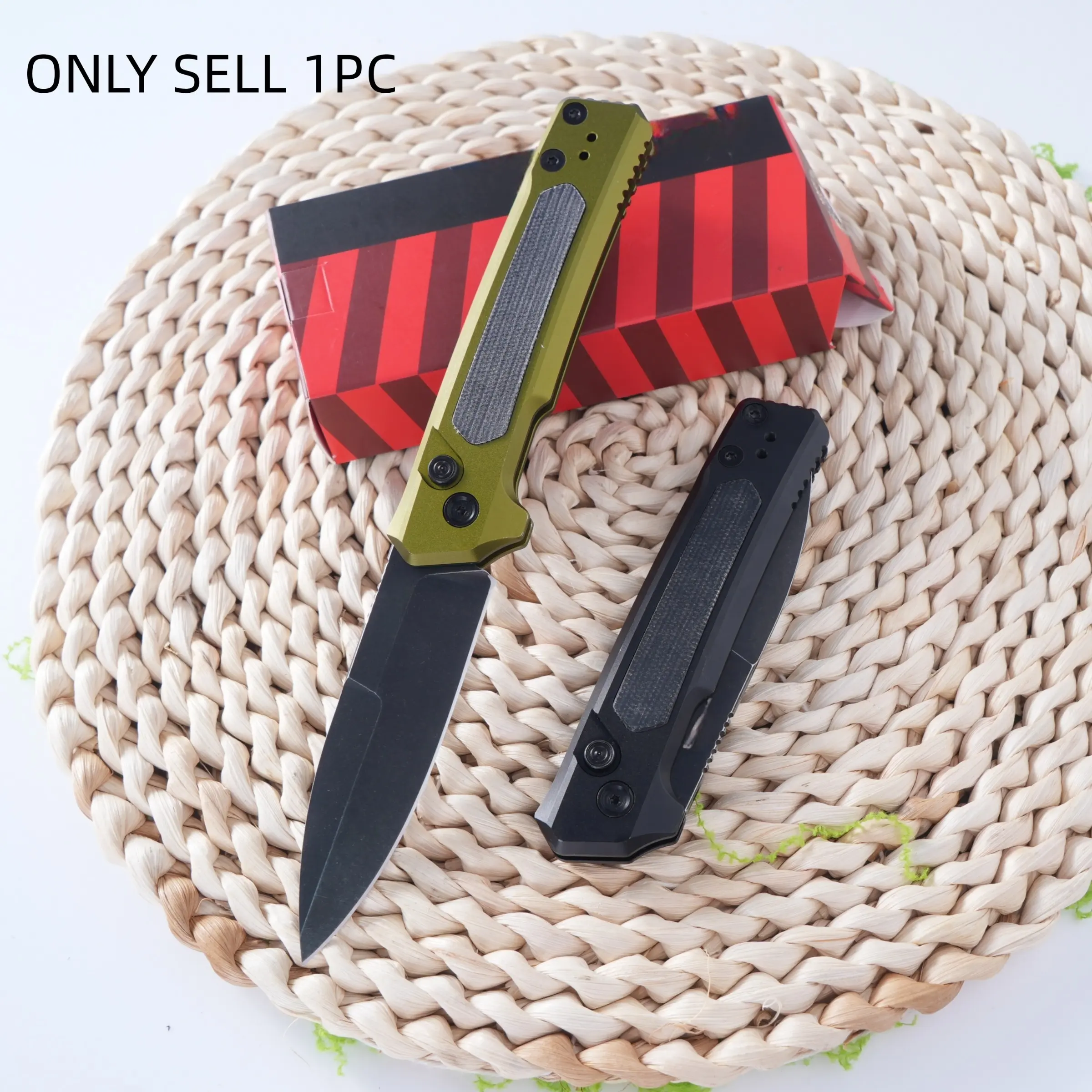 1pc 7205 Folding Knife, Non-Slip Handle, Lightweight Edc Pocket Knife, Fruit Knife, Kitchen Tool, Durable, Essential Daily Knife, Camping Gift