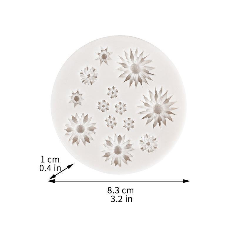 Flower Shaped Silicone Mold, 1 Count Flower Casting Mold, DIY Crafts Earring Pendant Making Resin Liquid Silicone Mold, DIY Candy Chocolate Baking Mold, Beginners, DIY Jewelry Decoration