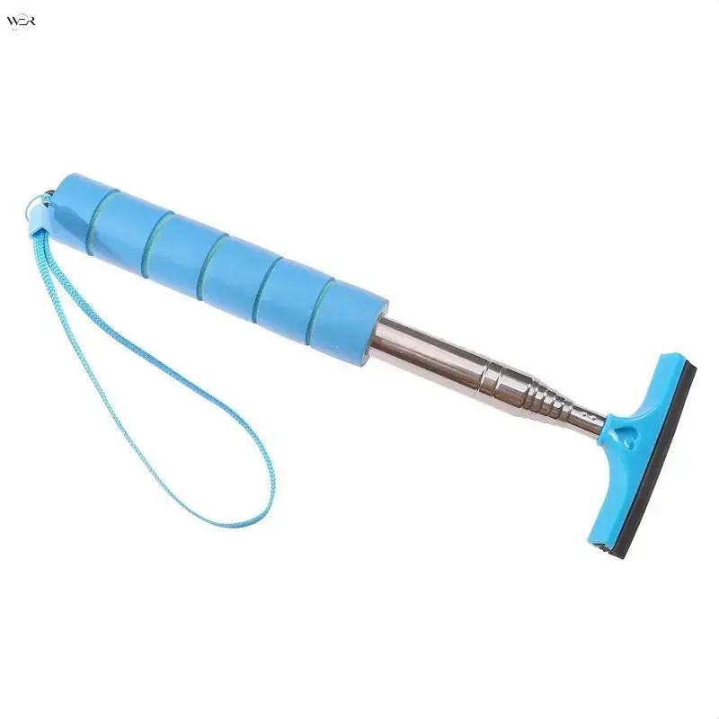 Telescopic Car Window Squeegee, Portable Retractable Windshield Water Remover with Non-Slip Foam Handle, Mini Auto Glass Wiper for Car Window Shower Mirror Cleaning, 5 Colors Available