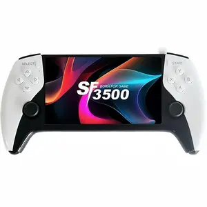 SF3500 Retro Handheld Game Console - Performance Upgrade: A handheld game console with a HD 5.5-inch IPS screen, featuring multiple games, classic video game support for TV connection, 14+ emulators, and 5-hour battery life.