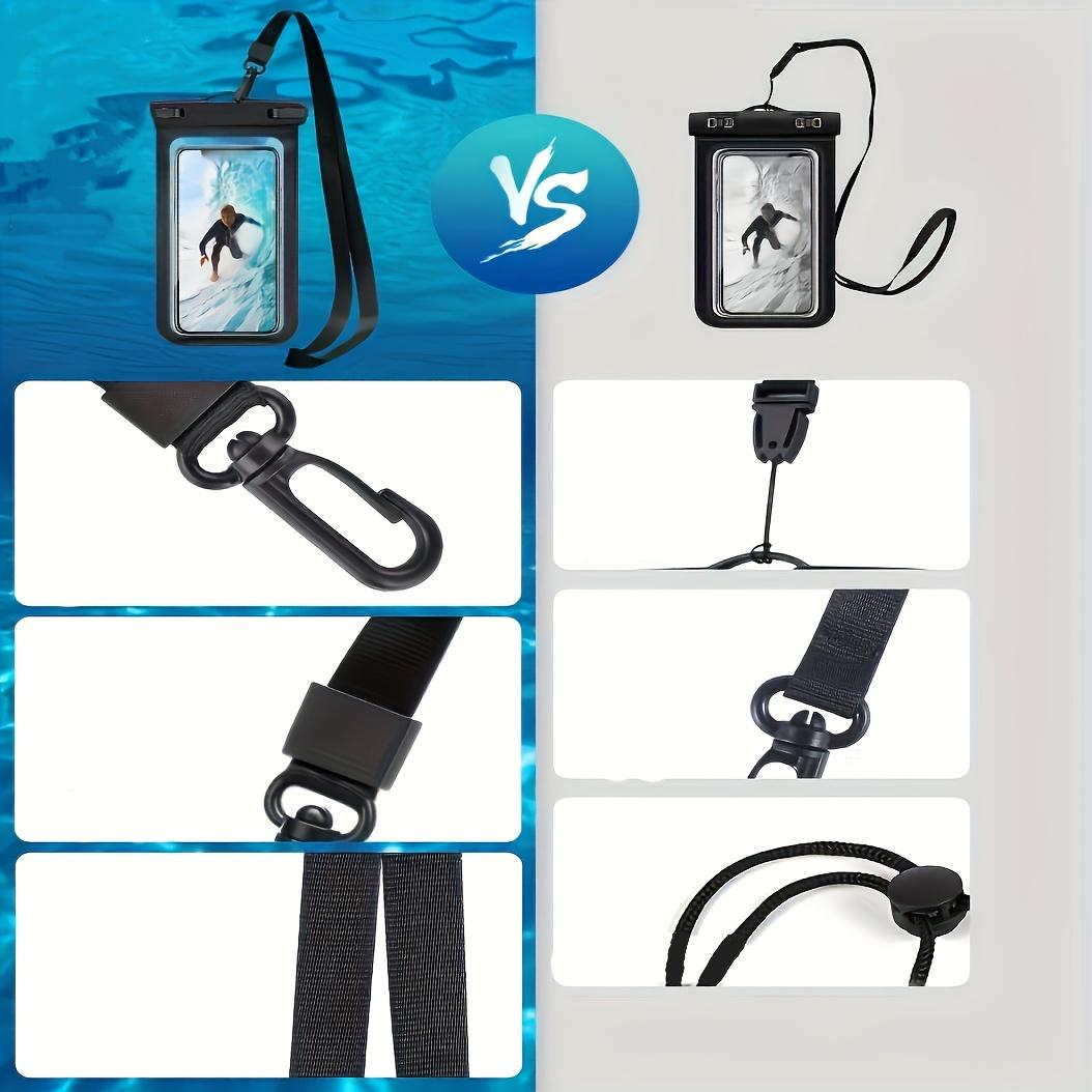[ 1 Waterproof Phone Pouches with 1 Lanyards] Touchscreen-Compatible Waterproof Phone Pouch Set (with Lanyard) — Ideal for Swimming, the Beach, or Kayaking — Fits All Phones Up to 7 Inches in Size.