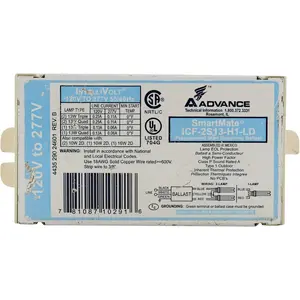 Advance SmartMate ICF-2S13-H1-LD - (2) Lamp Fluorescent Ballast - 10 Watt CFL - 120/277 Volt - Programmed Start - 1.0 Ballast Factor