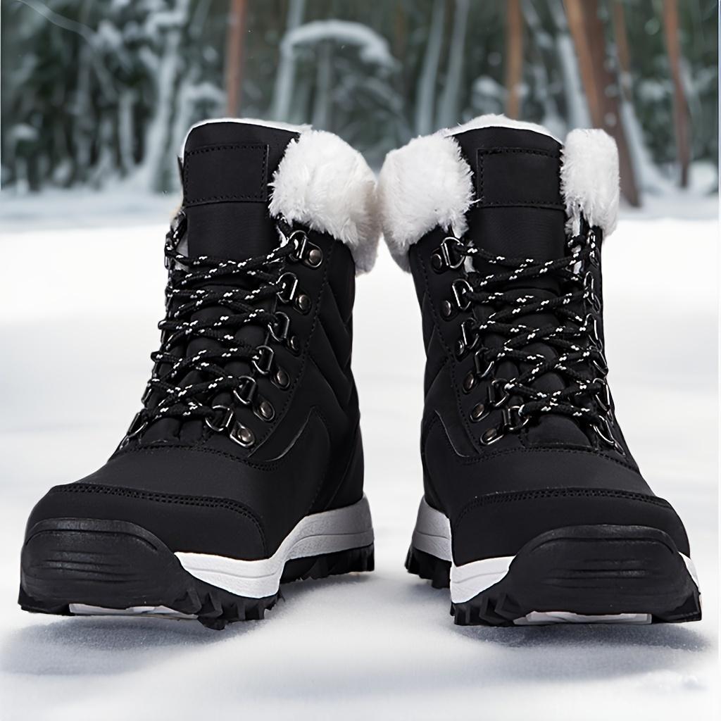 Thermal Lined Winter Hiking Shoes for Women Windproof Anti Slip Snow Boots Warm Outdoor Sports Shoes Casual Fall Winter Waterproof Boots