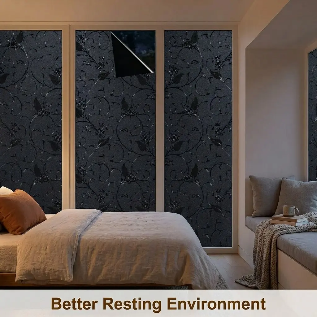 Static Glass Sticker, Reusable Privacy Film, UV Protection, Frosted Window Cling, Multiple Sizes, Bathroom & Bedroom Use, Window Stickers