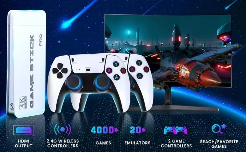 [flash sale]Retro Video Game Console, Plug and Play Controllers Video Game Retro Play Game Stick Built in 20000+ Games, 23 Classic Emulators, 4K High Definition HDMI Output for TV