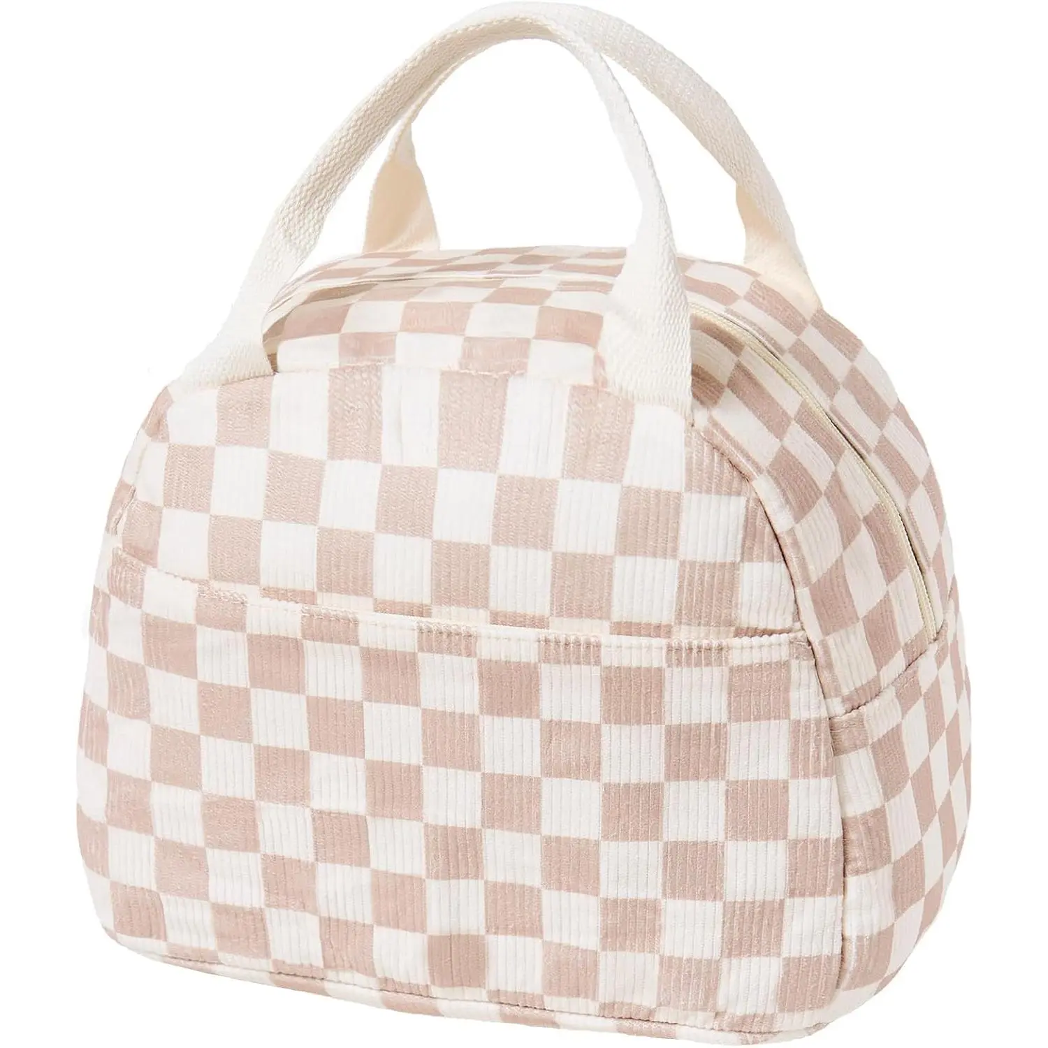 Lunch Bag for Women Men Girl,Large Cute Corduroy Lunch Tote Bags -  Insulated Lunch Box for women with Handle, Leakproof  Design for Office, School, Work,Picnic.