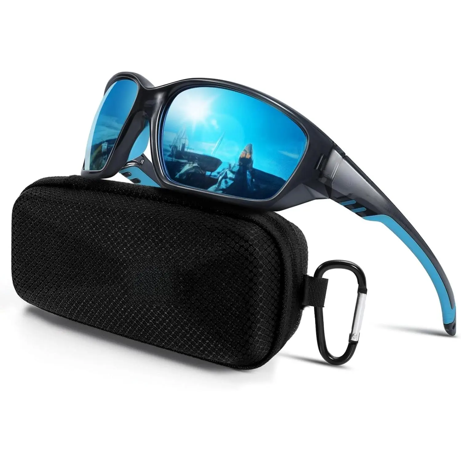 Sports Polarized Sunglasses  Men: Womens UV400 Protection Sun Glasses Wrap Around Goggles  Fishing Driving TR90