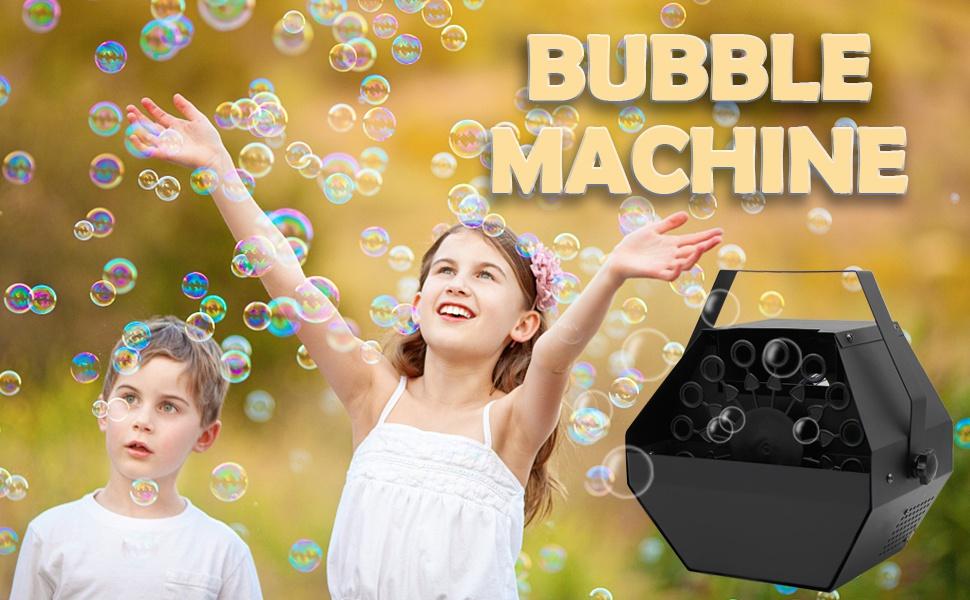 Metal Portable Multifunctional Bubble Making Machine, Professional Automatic Bubble Maker with High Output for Outdoor/Indoor Use, Wireless Remote Control (Black) Metal Portable Multifunctional Bubble Making Machine, Professional Automatic Bubble Maker with High Output for Outdoor/Indoor Use, Wireless Remote Control (Black)