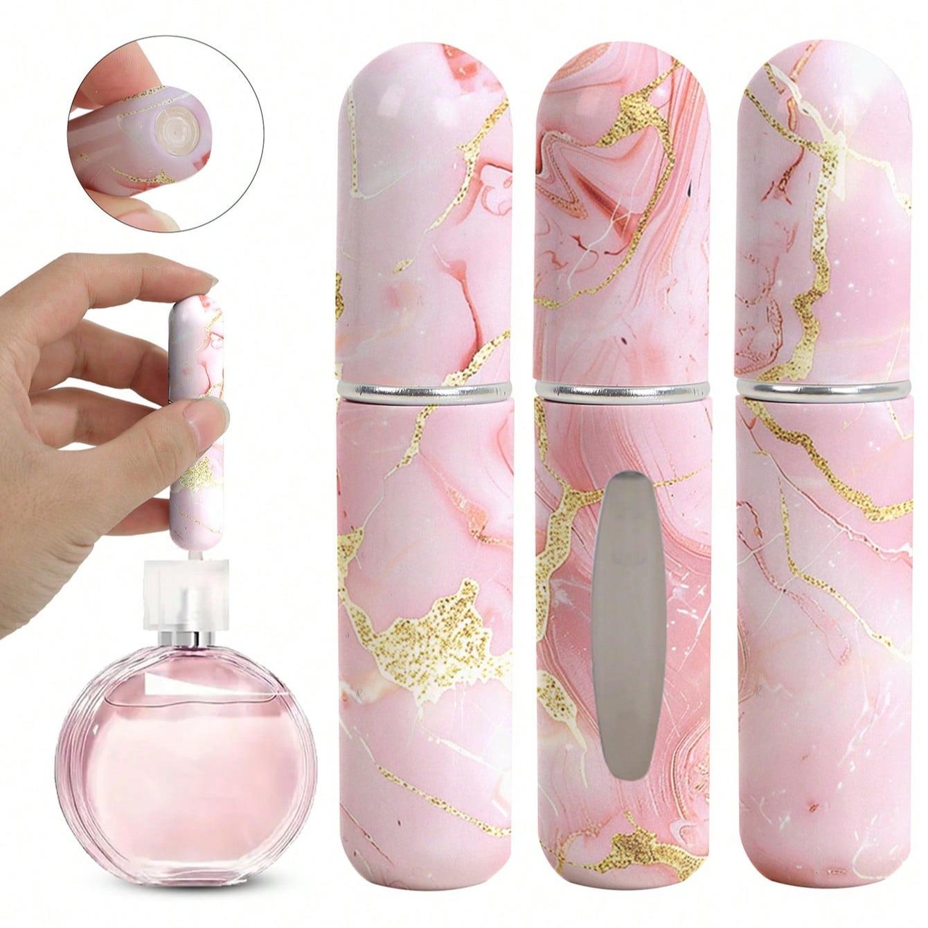 1/3/5 Set Marble Theme Gift Bottle Set, Perfect for Gender Reveal Parties, Birthdays, Weddings, Refillable Mini Perfume Atomizers